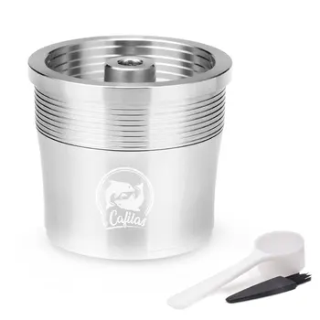 

Stainless steel Refillable Coffee Capsule Pod Filter Dripper Tamper Compatible with illy Coffee Machine