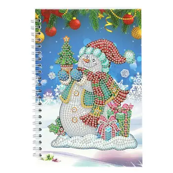 

Special Shaped Diamond Painting Notebook Santa Snowman Xmas Tree Pattern 50 Pages A5 Office School Gift DIY Writing Crafts