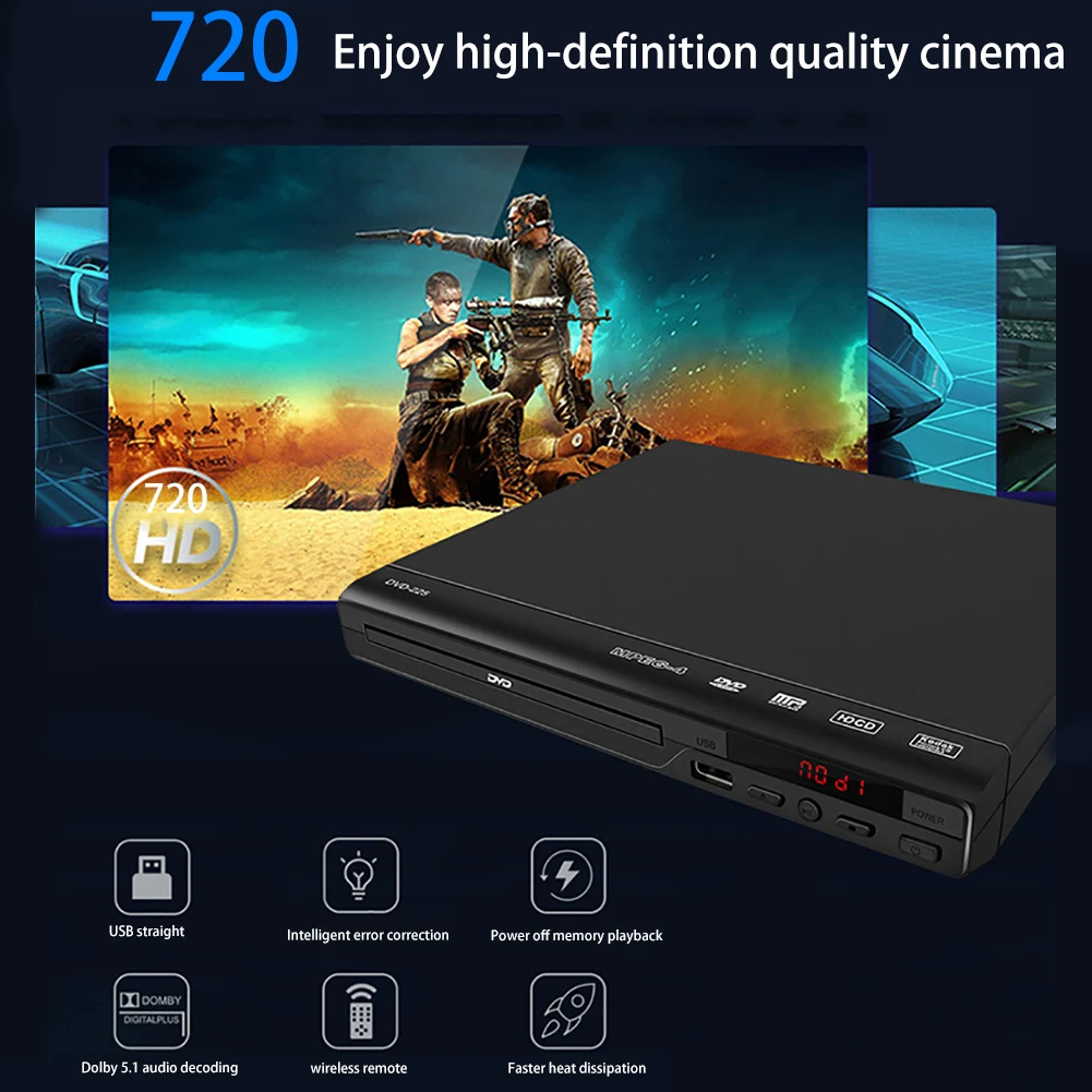 

Home DVD Player with AV Cable for TV Multi Region DVD Player with Remote Control DVD Player