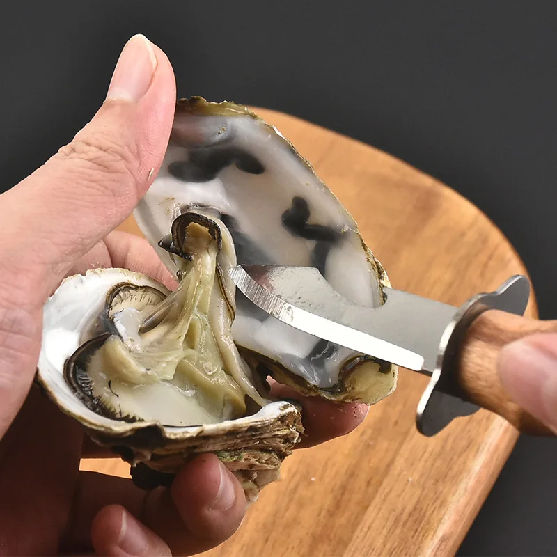 Из нержавеющей стали с деревянной ручкой Oyster открытый устричный нож открывалка для бутылок открывалка для морепродуктов Инструмент Кухонные инструменты