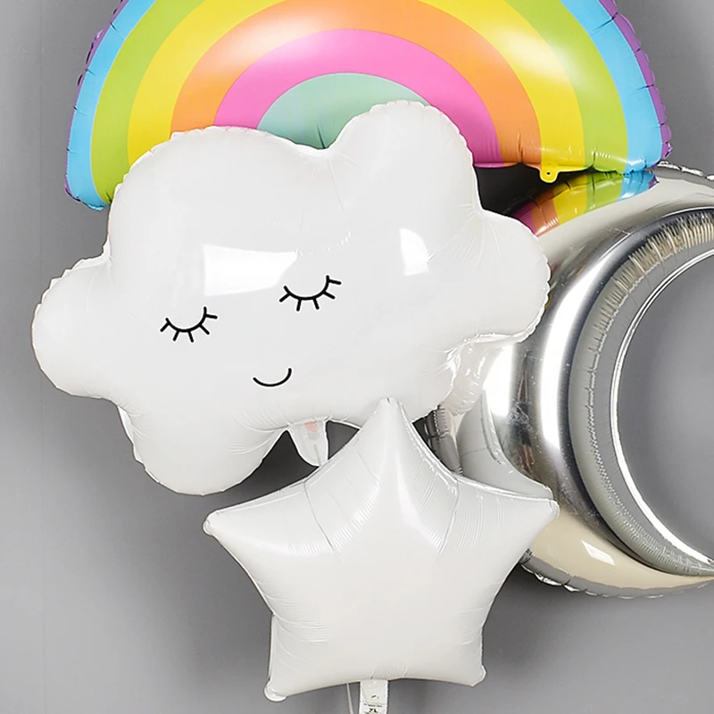 Rainbow Balloon Smiley Sun Cloud Aluminum Moon Sky Star Weather Theme Balloons Birthday Party Baby Shower Wedding Classic Toy Ballons Accessories Aliexpress