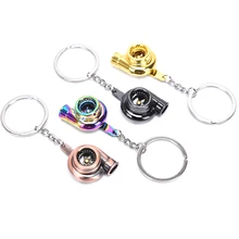 

Real Whistle Sound Turbo Turbocharger Keychain Spinning Turbine Key Chain Ring Keyring Keyfob Car Keyring Accessories