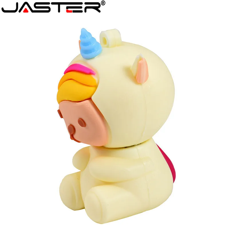 JASTER мультяшный плюшевый детский Флешка 4 ГБ 16 ГБ 32 ГБ 64 ГБ usb 2,0 usb флеш-накопитель карта памяти Флешка модный подарок