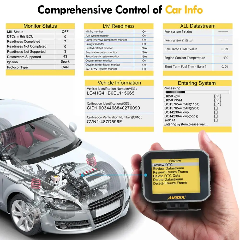AUTOOL X80 Многофункциональный 2в1 автомобильный OBD2 сканер+ HUD Дисплей диагностический инструмент совместим с OBDII EOBD система модели автомобилей
