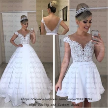 Robe de Mariee сексуальное кружевное свадебное платье с открытой спиной 2 в 1 съемная юбка свадебное бальное платье для невесты Vestido de Noiva 2 em 1