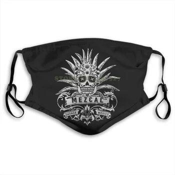 

Face Mask Mezcal Vintage Tequila Sugar Skull Graphic Tijuana Mexico Dia De Los Muertos Margarita Trend Summer Print Diy Masks