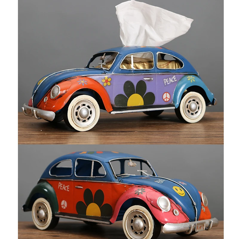 Retro Car Models Tissue Box/Creative Iron Art 