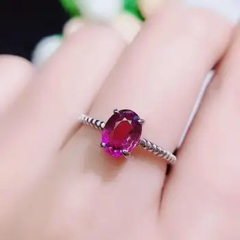 

Natural And Real Garnet Ring 925 Jewelry with Stones for Women's Fine Jewelry, Christmas Gift