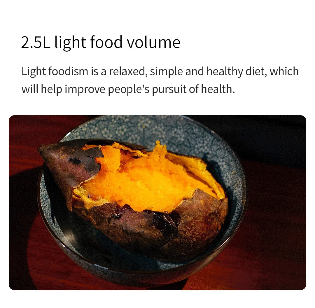 Xiaomi Silencare Smart Cloud Oil Free Air Fryer K505W App Control 2.5L description image 6