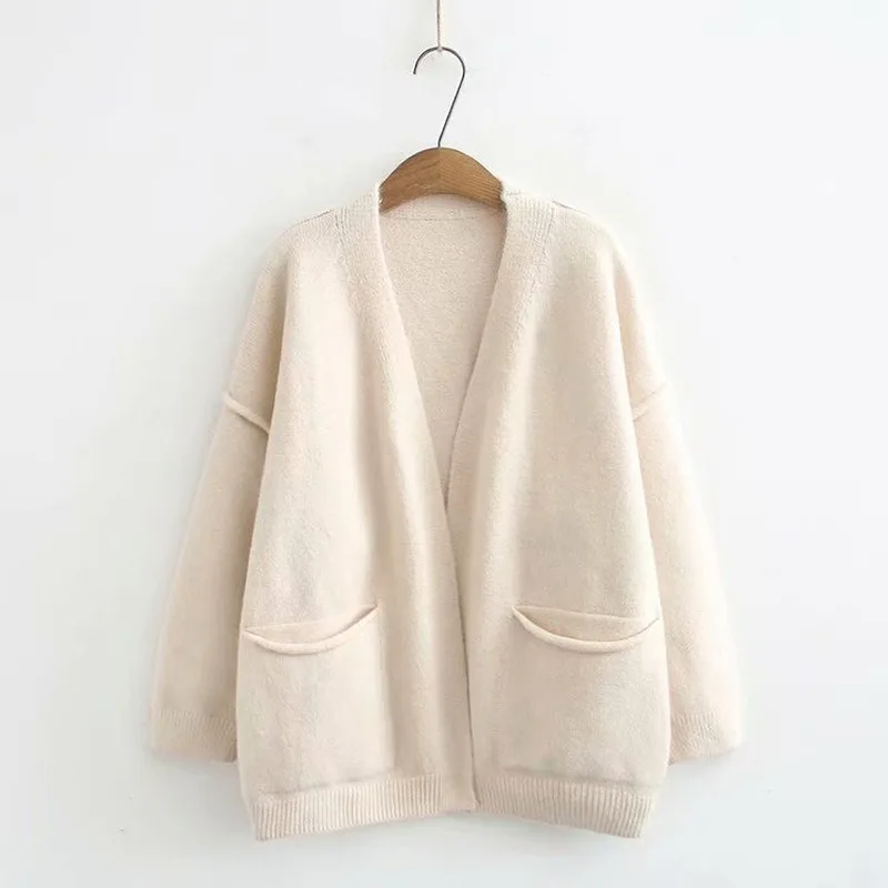 

Plus size new korean cardigans loose long-sleeved oversized knit sweaters