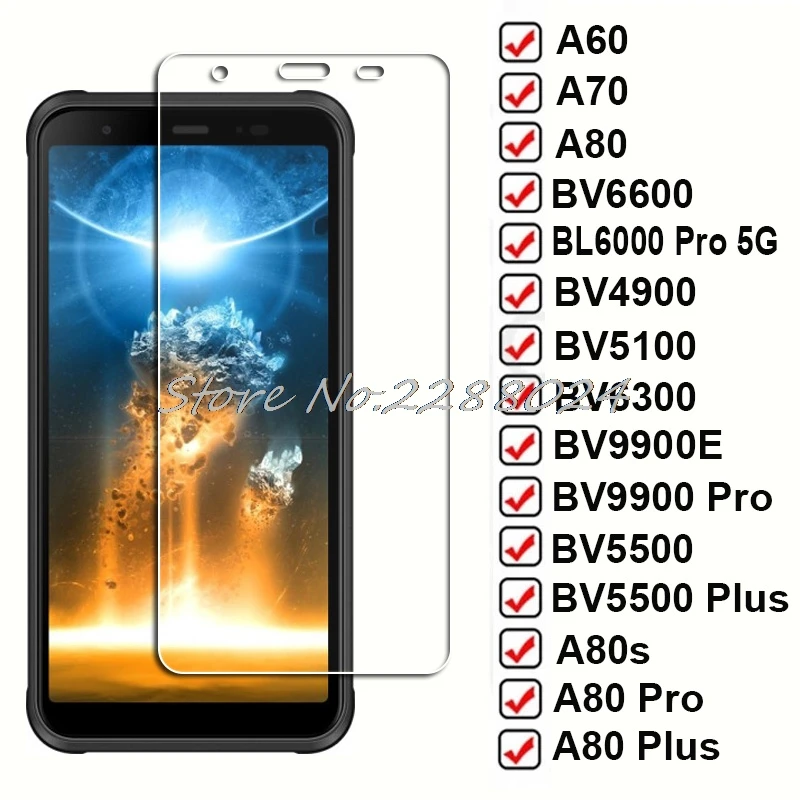 Защитное стекло для Blackview A60 A80 Plus A70 A80s BV6600 BL6000 Pro 5G BV4900 BV5100 BV6300 BV5500 | Мобильные