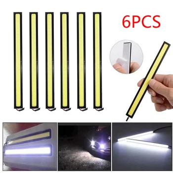 

6 X 12 V Waterproof White DRL LED Strip Lights Bars Camping Caravan Boat Car COB
