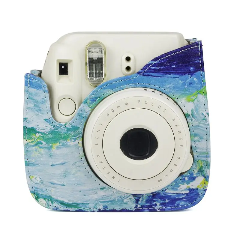 Чехол для камеры из искусственной кожи с плечевым ремнем для Fujifilm Mini8/8+/9