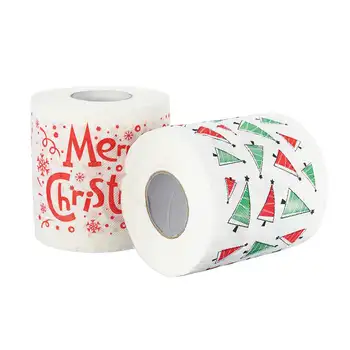 

New Santa Claus Merry Christmas Toilet Paper Roll Table Tissue Paper Towel Party DIY Christmas Decorations for Home Gifts 10x10c