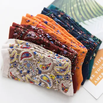 

Women's Cotton Personality Totem Ethnic Style Feather Tube Socks Wedding socks colorful novelty skateboard socks women 12.13