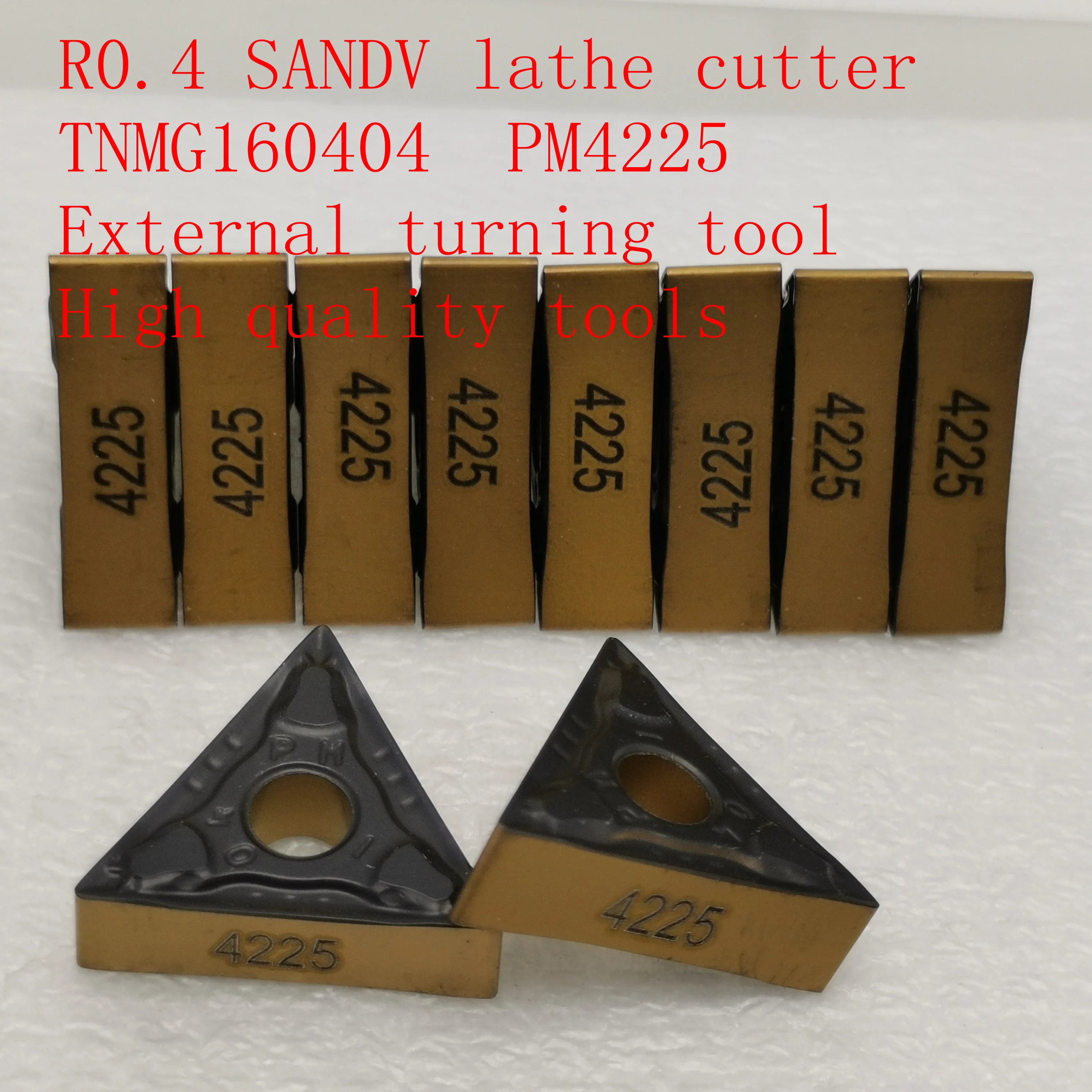 

R0.4 SANDV high quality lathe tool TNMG160404 PM4225 carbide tool, external turning tool CNC tool