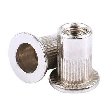 

New 20 Pcs 304 Stainless Steel Rivet Nut Rivnut Insert Nutsert M6x15mm