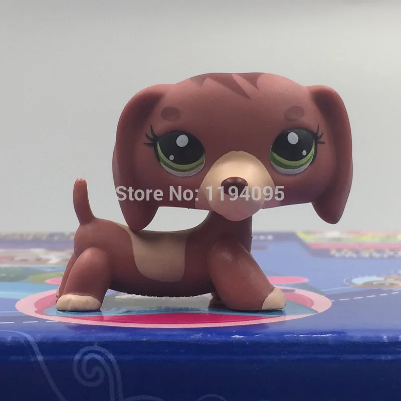 Littlest Pet Dachshund Dog Puppy Green Eyes Figure Toy LPS #3601 
