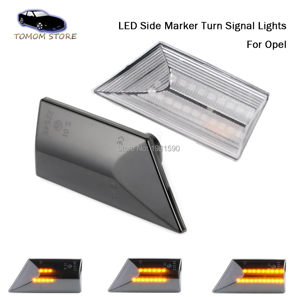 

2pcs LED water flowing side marker turn signal indicator lights for Opel Vectra C 2002~2008 Signum 2003~2008 car accessory lamp