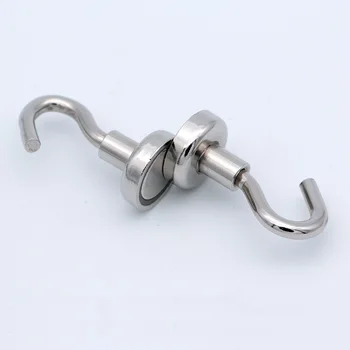 

Magnetic Hooks Power Hook Magnet Holder Super Heavy Neodymium Rare Earth Suction For Cup Key 100Pcs/lot