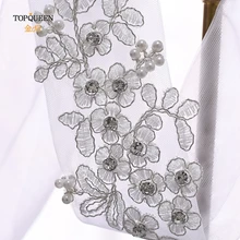 TOPQUEEN WS01, модная свадебная вуаль, повязка на голову, вышитый цветок, украшение для волос, вуаль, свадебные аксессуары для волос, женский головной Убор