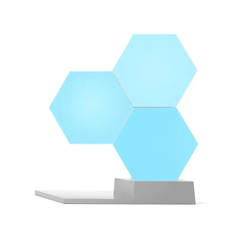 

LifeSmart LED Quantum Lamp Hexagon DIY Creative Geometry Assembly LED Night lamp APP Smart Control 3pcs quantum light with base