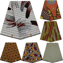 Африка Анкара Печать Ткань хлопок высокого качества настоящий голландский ткань материал для шитья для вечерние платья 6 ярдов Tissu