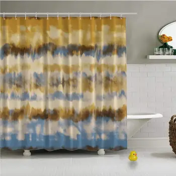 

Abstract Tiedyed Effect Striped Textured Background Various Shower Curtain for Bathroom,79''L x 72''W