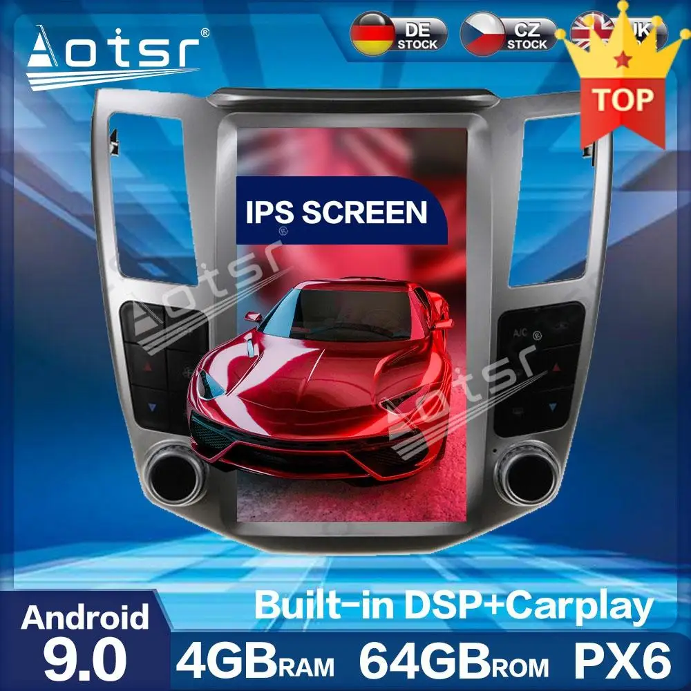 Aotsr 11 8 дюймовый вертикальный Tesla PX6 Android 9 0 CARPLAY автомобильный радиоплеер для Lexus RX