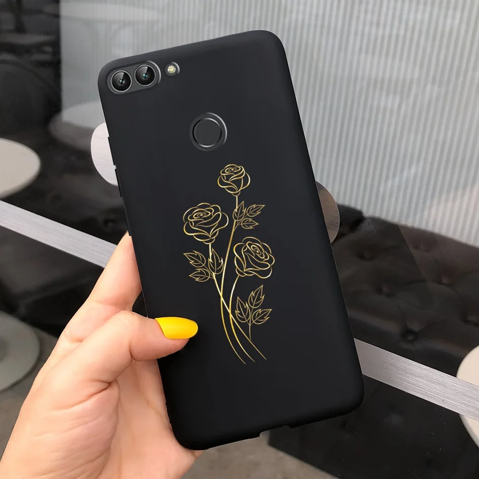 For Huawei P Smart Case For Huawei P Smart 2018 Daisy Flower Phone Case FIG-LX1 Soft Tpu Silicone Back Cover on PSmart 5.65" Bag phone pouch for running