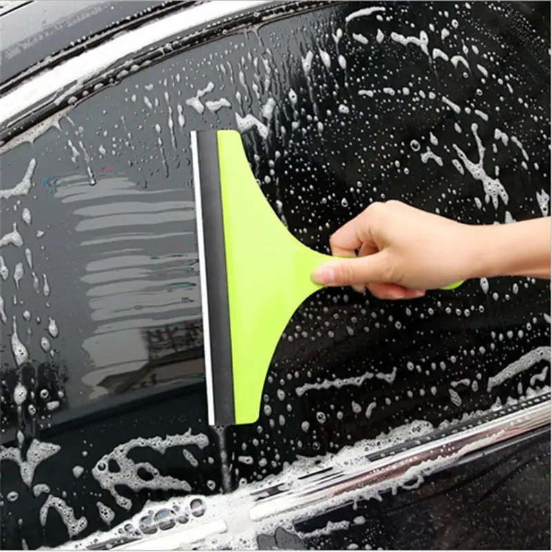 

1CP Glass Brush Car Window Glass Cleaner Hosehold Window Glass Cleaner Scraper Cleaning Squeegee Wiper Clean Tool(Random Color)