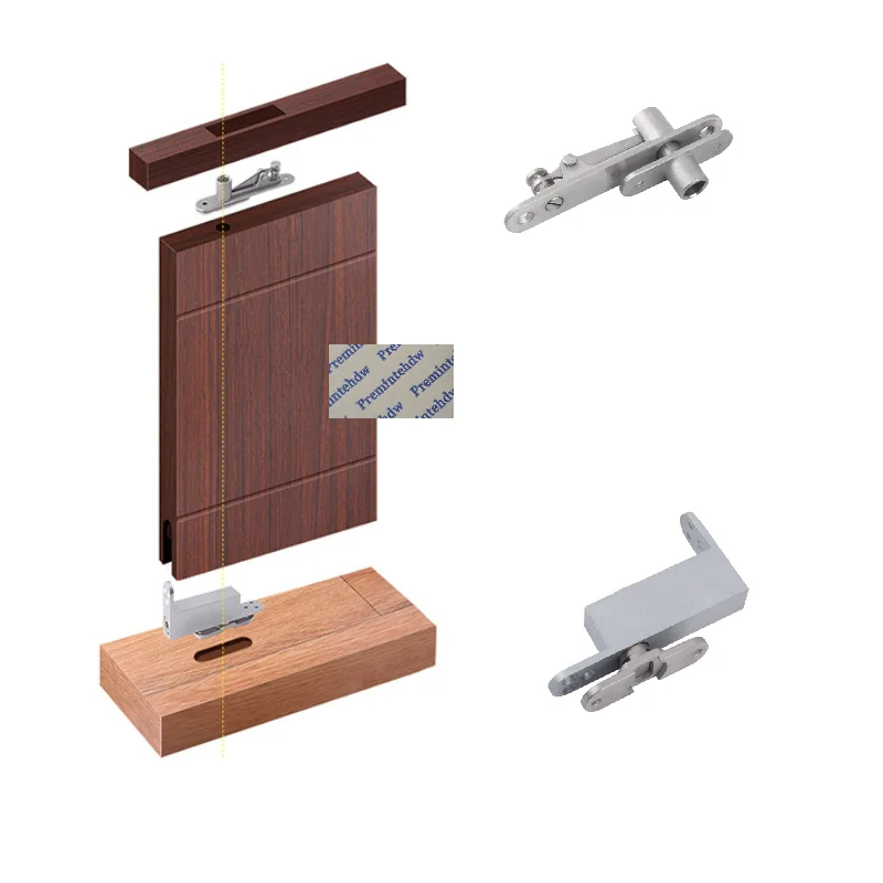Force Adjustable Hydraulic Floor Cut Free Face Mount Top Bottom Pivot Hinge Wooden Door Spring Closer Stainless Steel