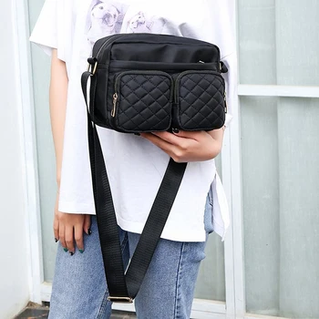 

New 2020 Casual Nylon Bag Shoulder Bags Messenger Multilayer Bag Waterproof Oxford Cloth Lady Casual Handbag Feminina