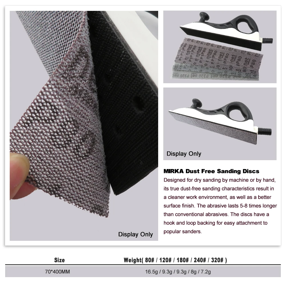 400*70 MM Mesh Sanding Disc Sandpaper 80-320 Grit Hook Loop Dust-Free Anti-Blocking For Car Paint Metal Finishing Polishing sanding discs polish sand paper sandpaper tools