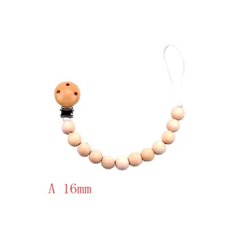 

2019 Baby Wood Beaded Pacifier Clip Dummy Chain Nipple Holder Infant Soother Teether For Infant Feeding