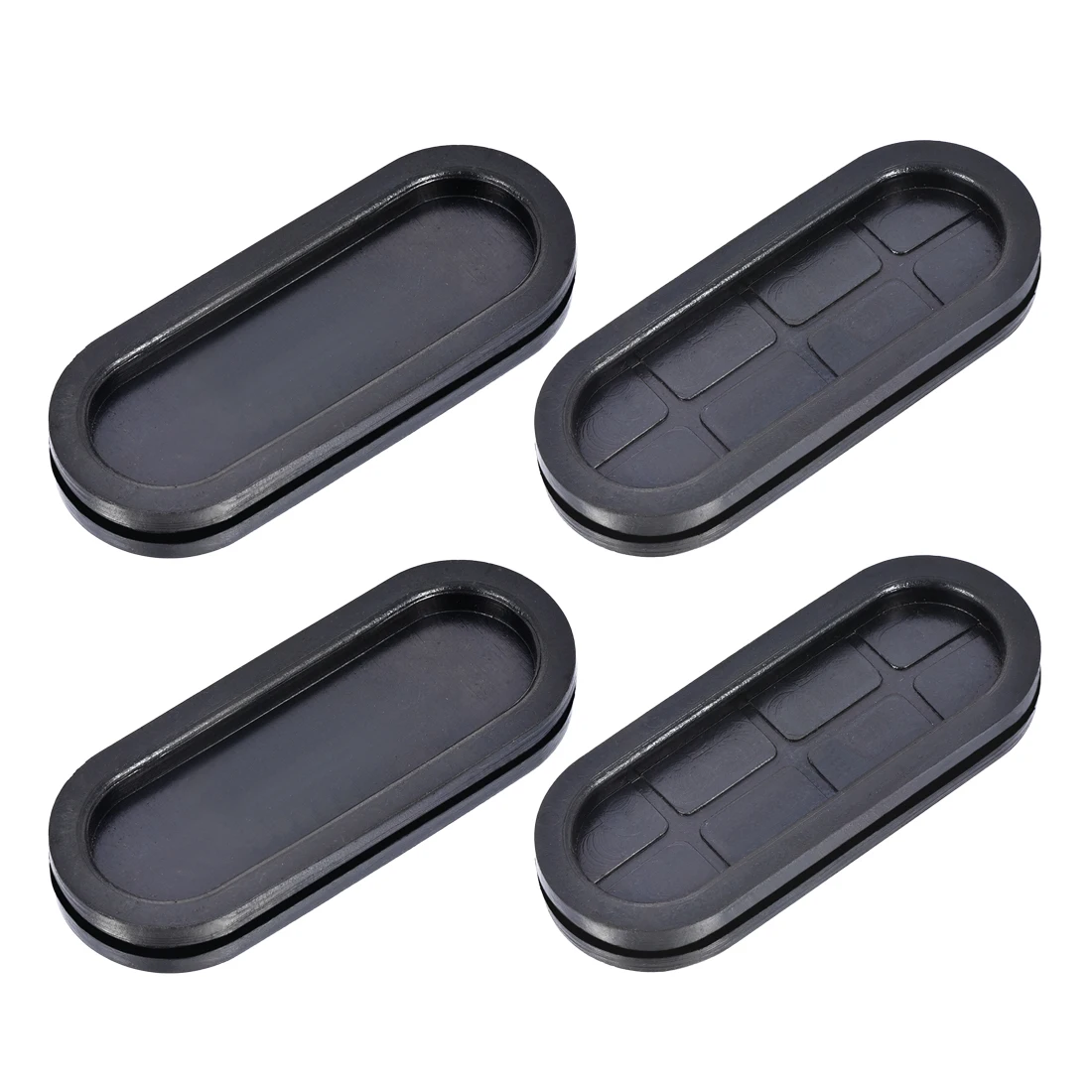 

uxcell 4Pcs Wire Protector Oil Resistant Armature Oval Rubber Grommets 30x80mm Mounting Double Sided Grommet Set