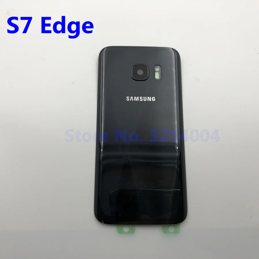 S7 Edge Black Задняя крышка батареи, корпус, запасные части для ремонта+ Ушная камера, стеклянная рамка для объектива для samsung Galaxy S7 Edge G935 G935F - Цвет: S7 Edge Black