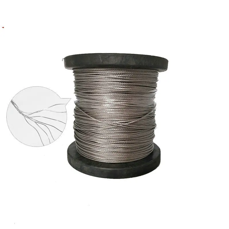 PSI Bare Cable 126in Marine Grade Type 316 Stainless Steel Braided Wire 1/16 Rope Looped Ends Tin-Plated Copper Sleeve Rust Proof