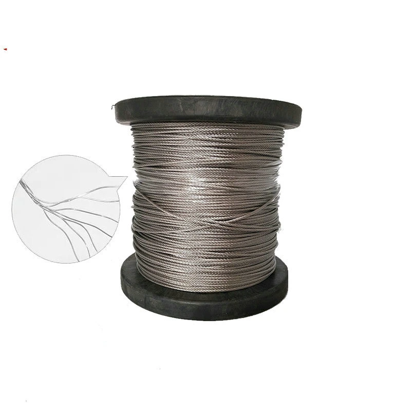 50m/lot High Stainless Steel Wire Rope Tensile Diameter 1X7 Structure Cable Gray 50m/lot High Stainless Steel Wire Rope Tensile Diameter 1X7 Structure Cable Gray