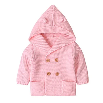 

Baby Boy Knitting Cardigan 2020 Winter Warm Newborn Infant Sweaters Fashion Long Sleeve Hooded Coat Kids Clothing Outfits