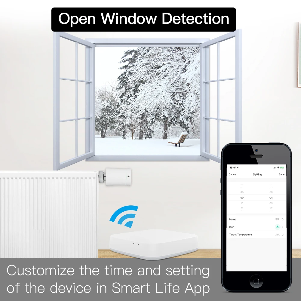 moes tuya nova válvula de atuador do radiador termostato programável inteligente aquecedor temperatura trv alexa controle voz