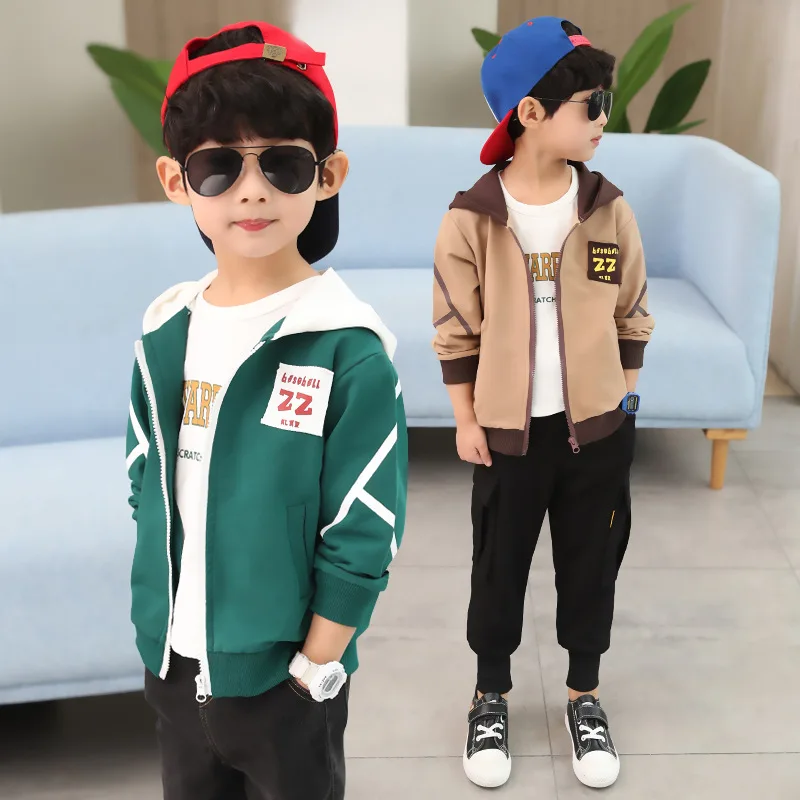 

Baby Girls Jacket and Coat Spring Hooded Boys Windbreaker Jacket Letter Print Hooded Kids Jacket for Boy Outerwear Clothes