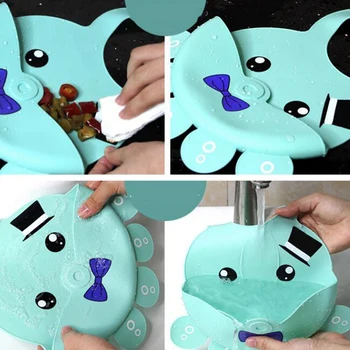 

Silicone Children's Rice Pocket Silicone Saliva Pocket Bib Silicone Baby Bib