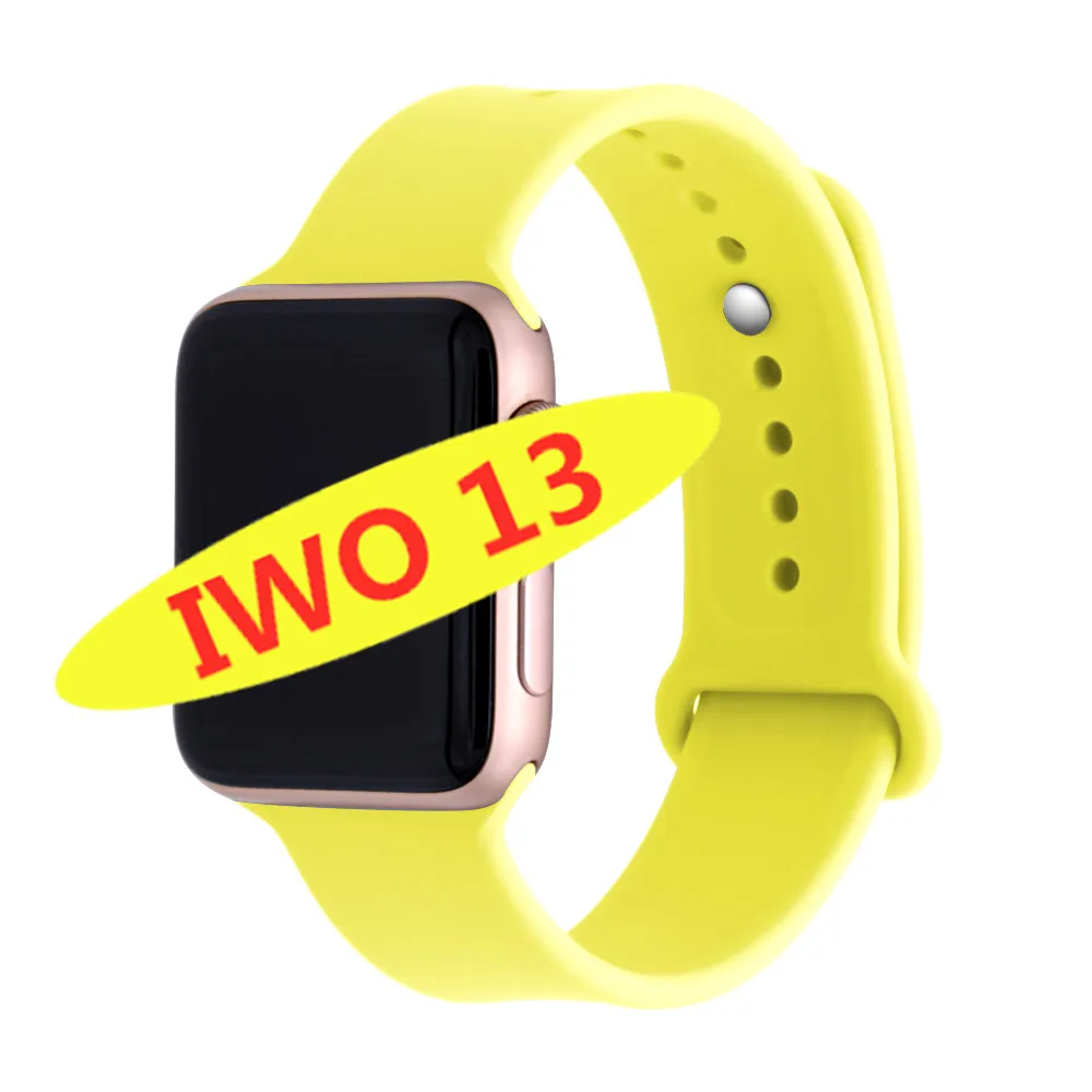 Умные часы IWO 13 1:1 series 5 44 мм PK IWO 10 11 12 для apple iPhone 11 max IOS Android phone smartwatch человек ip68 водонепроницаемый - Цвет: gold yellow