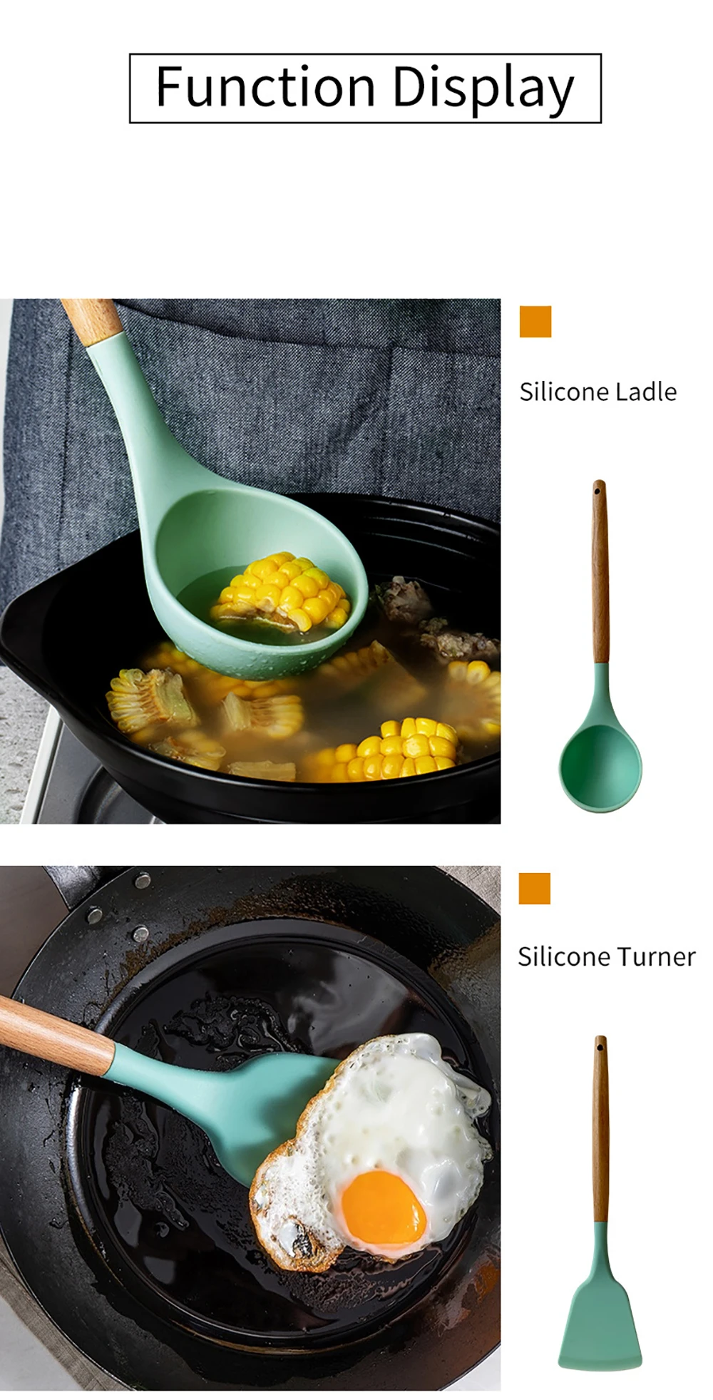 conjunto de silicone para culinária, não derrete