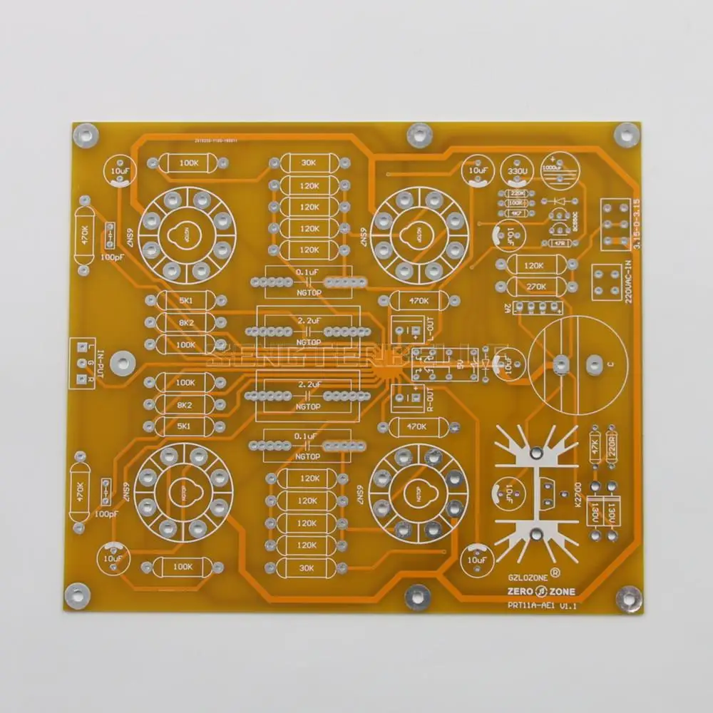Referência Cary-ae1 Pré-amplificador Circuito 6sn7 Tubo Preamp Acabado Placa Kit Faça Você Mesmo Pcb Prt11a - Image 6