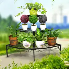 3 Слои Полки для растений цветок держатель горшков Складная садовая стеллаж для выставки товаров Лестница Завод в виде цветочных арок садовые железные полки для хранения Дисплей