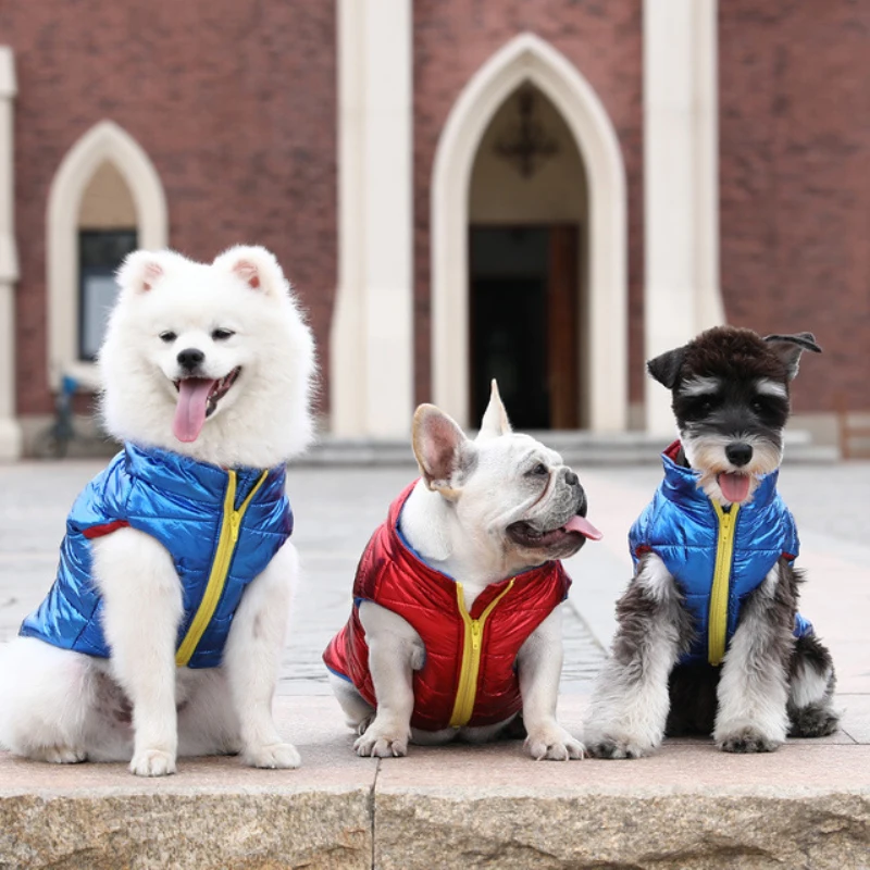 Зимний жилет-одежда для собак пальто куртка Pomeranian Poodle Bichon Schnauzer Pug одежда Прямая поставка французская одежда для бульдога наряд