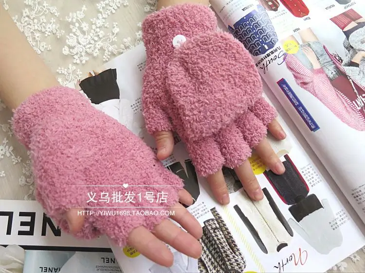 Женские однотонные розовые Kawaii Простые повседневные Универсальные перчатки в Корейском стиле для девушек, студенток, женские перчатки, шикарные Ulzzang Harajuku новые