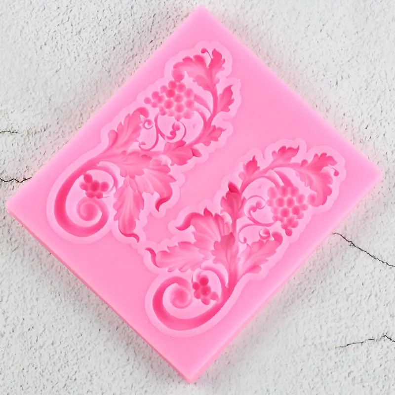 Sugarcraft виноград силиконовые формы листья рельефная помадка для кекса инструменты для украшения торта Форма для шоколада формы для мастики
